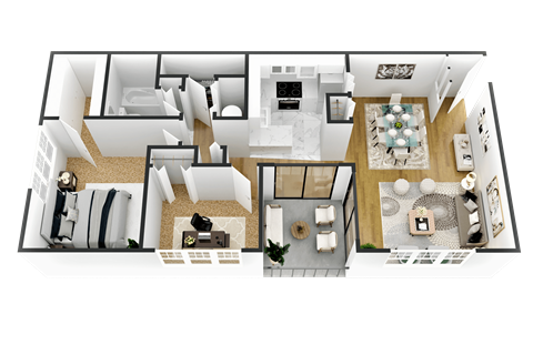 typical floor plan of a 2 bedroom apartment